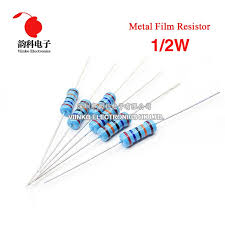 100 Stucke 1 2 Watt 1 0 5 Watt Metallschichtwiderstand 15r 18r 20r 22r 24r 15 18 20 22 24 Ohm Resistors Metal Passive