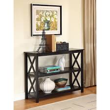 3 Tier Black Sofa Table Bookcase Living Room Shelves Black Sofa Table Black Console Table Living Room Shelves