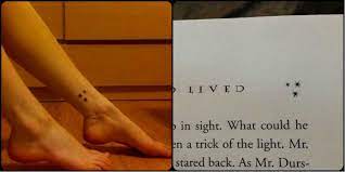 Harry Potter Tattoo These Are The Three Little Stars That Are On Every Page Of The Harry Potter Books Tattoo Styles Harry Potter Tattoo Tattoo Images