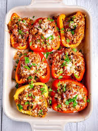 Hot Italian Sausage Stuffed Peppers Girl With The Iron Cast Recipe Hot Italian Sausage Stuffed Peppers Sausage And Peppers