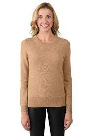 Camel Cashmere Crewneck Sweater Jennie Liu