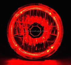 Octane Lighting 7 Halogen Crystal Clear Red Led Halo Ring H4 Light Bulb Motorcycle Headlight Buy Online In Latvia Octane Lighting Products In Latvia See Prices Reviews And Free