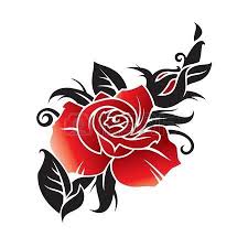 Stock Vector Rose Vine Tattoos Girl Neck Tattoos Tribal Rose