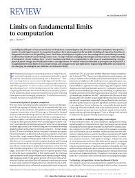 Pdf Limits On Fundamental Limits To Computation