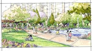 This was my first attempt at painter. Landscape Garden Sketch Series 23 Vector Images