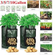 If you want to grow less potatoes with more work, then plant a potato tower and keep mounding the plants! Plant Care Supplies Soil Accessories 5 7 10 Gallons Diy Potato Grow Planter Pe Cloth Planting Container Bag Gardening Garden Patio