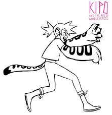 Foster the literacy skills in your child with these free, printable coloring pages that can be easily assembled int. Kipo Is Running Coloring Page Free Printable Coloring Pages For Kids