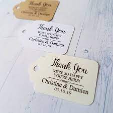 Personalised Wedding Favours Thank You Tags For Guest Table With First Names Of Personalized Wedding Favor Tags Wedding Favor Tags Wedding Favours Thank You