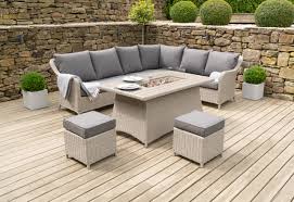 Please enter in your email address in the following format: Antigua Corner Dining Set With Fire Pit Table Stone Grey Qubox