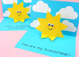 As i celebrate this day as a mom, i am reminded of all that my own mom taught me and am. You Are My Sunshine Card Easy Pop Up Sun Card Template I Heart Crafty Things