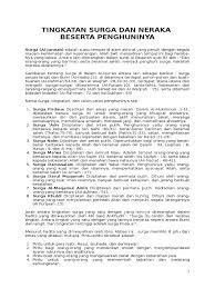 8 jenis surga dan tingkatannya dalam islam. Tingkatan Surga Dan Neraka