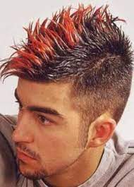 Red Tips Mohawk Hairstyles Men Mohawk Hairstyles Men Hair Color