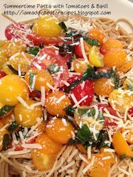 Pasta With Cherry Tomatoes And Basil Cherry Tomato Pasta Salad Side Dishes Food Dishes