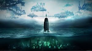 Underwater City And Aircrafts Digital Wallpaper Bioshock Tower Columbia Video Games 4k Wallpaper Hdwallpaper De Bioshock Bioshock Game Bioshock Infinite