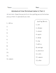 No prep activities are available in various levels of difficulty. Alphabet Worksheets Alphabetical Order Worksheets