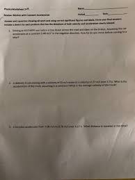 'answers to diagnostic tests 'answers to topic review and regents practice que. Solved Physics Worksheet 2 4 Name Review Motion With Con Chegg Com