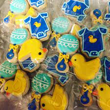 Mini Rubber Ducky Baby Shower Cookies Hayley Cakes And Cookieshayley Cakes And Cookies