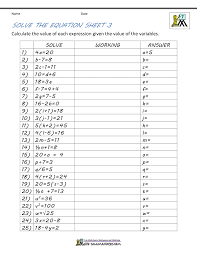 They should be able to solve one step problems with ease. Basic Algebra Worksheets