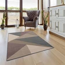 Teppich traum designer teppich wohnzimmerteppich kurzflor. Kurzflor Teppich Braun Pastel Dreieckmuster 3224v
