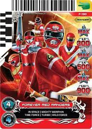 Mighty morphin power rangers super pack #1 saban's sealed box trading cards 1995. Forever Red Power Ranger Trading Card Power Rangers Extraterrestres Tarjetas