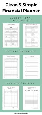 Financial Planner Budget Planner Finance Planner Budget Printable Personal Budget Monthly Budget Binder Saving Tracker Debt Tracker Financial Budget Planner Financial Planner Budget Planner