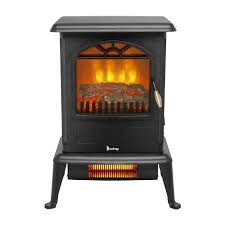 This electric fireplace stove uses 90% less energy than gas fireplaces, a savings to you. Clearance Electric Fireplace Stove For Home Office Freestanding Infrared Quartz Space Heater Log Fuel Effect Realistic Flame Electric Space Heater Christmas Decoration 20 Inch Black W6638 Fireplacess Com