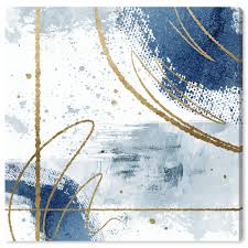 How do you stretch a painting? Original Abstract Acrylic Painting Glic U00e9e Blue 1 350 Dpi Square Walnut Framed Premium Gallery Wrap Canvas Painting Craft Supplies Tools Delage Com Br