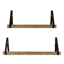 Slip magazine holders on open shelves to hold loose when decorating shelves, offsetting accessories provides the biggest impact. Stratton Home Decor Stratton Home Decor Set Of 2 Metal And Wood Shelves S23722 The Home Depot