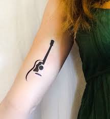 2 Guitar Silhouette Tattoos Tattoo Size Approx 2 5 X 2 Inches Includes Two Tattoos Includes Info For App Muzik Dovmeleri Dovme Tasarimlari Dovme Fikirleri