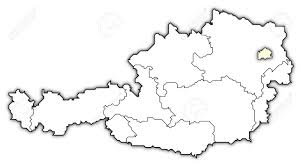 Auf dieser landkarte sehen sie die größten städte in österreich sowie die angrenzenden länder. Politische Landkarte Von Osterreich Mit Den Verschiedenen Staaten In Denen Wien Wird Hervorgehoben Lizenzfreie Fotos Bilder Und Stock Fotografie Image 10826920