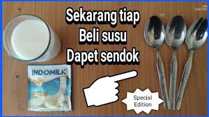 Sekarang Beli Susu Sachet Indomilk Dapet Sendok Makan Special Edition Youtube