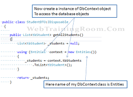Dbcontext Objects In Entity Framework Entity Framework Framework C Tutorials
