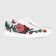Shop women's sneakers at gucci.com. Gucci Embroidered Sneakers Just Buy Some White Leather Effect Sneakers Cool Patches Glues Gucci Floral Sneakers Leather Shoes Woman Floral Sneakers