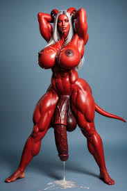 Huge Veins, Bulging Muscles, Muscular Futanari Furry AI Porn