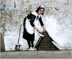 Banksy is a contemporary british street artist and activist who, despite his international fame, has maintained an anonymous identity.aimed as a form of cultural criticism, the artist often targets established social and political agendas with his witty illustrations produced with stencils and spray paint in cities such as new orleans, new york, and paris. 136 Amazing Banksy Graffiti Artworks With Locations 2021 Updated Canvas Art Rocks