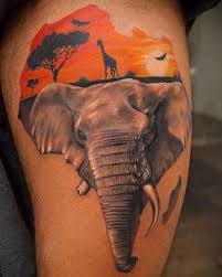 Nowadays, elephant tattoos are very famous and most people love to have an elephant tattoo on their bodies. Beautiful African Elephant Tattoo Design Body Tattoo Art