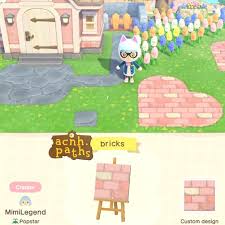 Animal Crossing Patterns On Instagram Pink Bricks That Match The Exterior Of The Pink House Customization Option Acnh A In 2020 Pink Houses Brick Design Kids Rugs