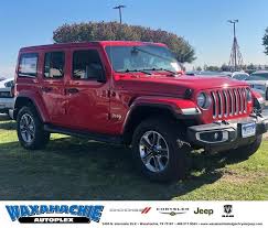 Black And Red Jeep Interior Firecracker Red Paint Black Heritage Tan Interior 3 6 Liter V6 8 Speed Automatic Jeep V6 Sahara Waxahachiedodgechrysl Dodge Chrysler Chrysler Jeep Jeep