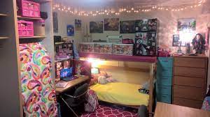 Happy Colorful Dorm Room Rit Ellingson Corner Room Dorm Room Colors College Dorm Rooms Dorm Room