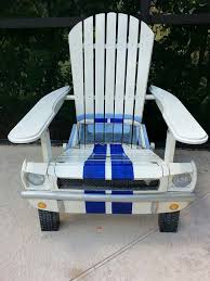 Mustang Chair Painted Custom Designed Automotive Chairs Designed And Hand Painted By Phil Curren Philcurren Com Car Chair Adirondack Chair Painted Chair