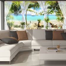 Papier Paint Vinyle Paradis En Bord De Mer Papierpeint Vinyle Mur Decoration Deco Webstickersmuraux Papier Peint Peinture Murale 3d Papier Peint Vinyle