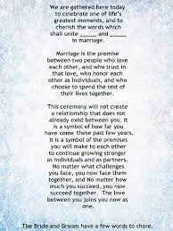 Instead of religious vows the couple write and exchange their own written. Pin On Kruger Wedding