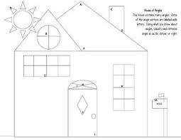Angles Worksheet Acute Obtuse Right House Of Angles Angles Worksheet Angles Math Math Geometry