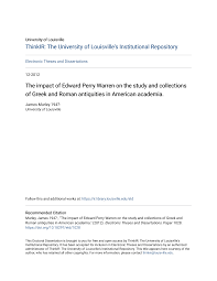 The impact of Edward Perry Warren on the study of collections of Greek and  Roman antiquities in American academia