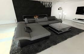 Ein sehr modernes design und die frei wählbaren. Traum Couch Monza Als L Form In Stoff Stoffsofa Mit Led Beleuchtung