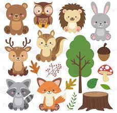Woodland Animals Clipart Forest Animal Clip Art Wild Cute Etsy In 2021 Animal Clipart Woodland Animals Forest Animals