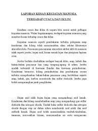 Savesave kesan kegiatan manusia terhadap cuaca dan iklim for later. Laporan Kesan Kegiatan Manusia