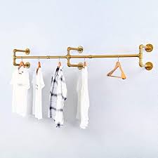 4u pivot frame wall mount rack, depth :12.25. Buy Industrial Pipe Clothing Rack Wall Mounted Vintage Retail Garment Rack Display Rack Cloths Rack Metal Commercial Clothes Racks For Hanging Clothes Iron Clothing Rod Laundry Room 70 86in Gold Online In Indonesia B088ntbv3f