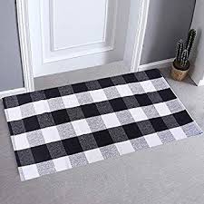 Black And White Buffalo Check Rug Runner Amazon Com Lhtrade Cotton Rug Buffalo Checkered Plaid Area Rug Bath Runner Door Mat For Entry Way Washable Bath Doormat Be Plaid Area Rug Cotton Rug Plaid Rug