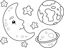 Check spelling or type a new query. Outer Space Coloring Page Vector Illustration C Lenm 4390355 Stockfresh